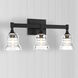 Gregory 3 Light 23.75 inch Matte Black Bath Vanity Wall Light