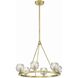 Aragon 6 Light 24 inch Soft Brass Chandelier Ceiling Light in Clear