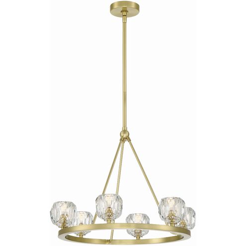Aragon 6 Light 24 inch Soft Brass Chandelier Ceiling Light in Clear