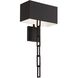 Alston Sconce Wall Light in Matte Black with White