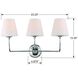 Sylvan 3 Light 23.25 inch Polished Chrome Bathroom Vanity Light Wall Light