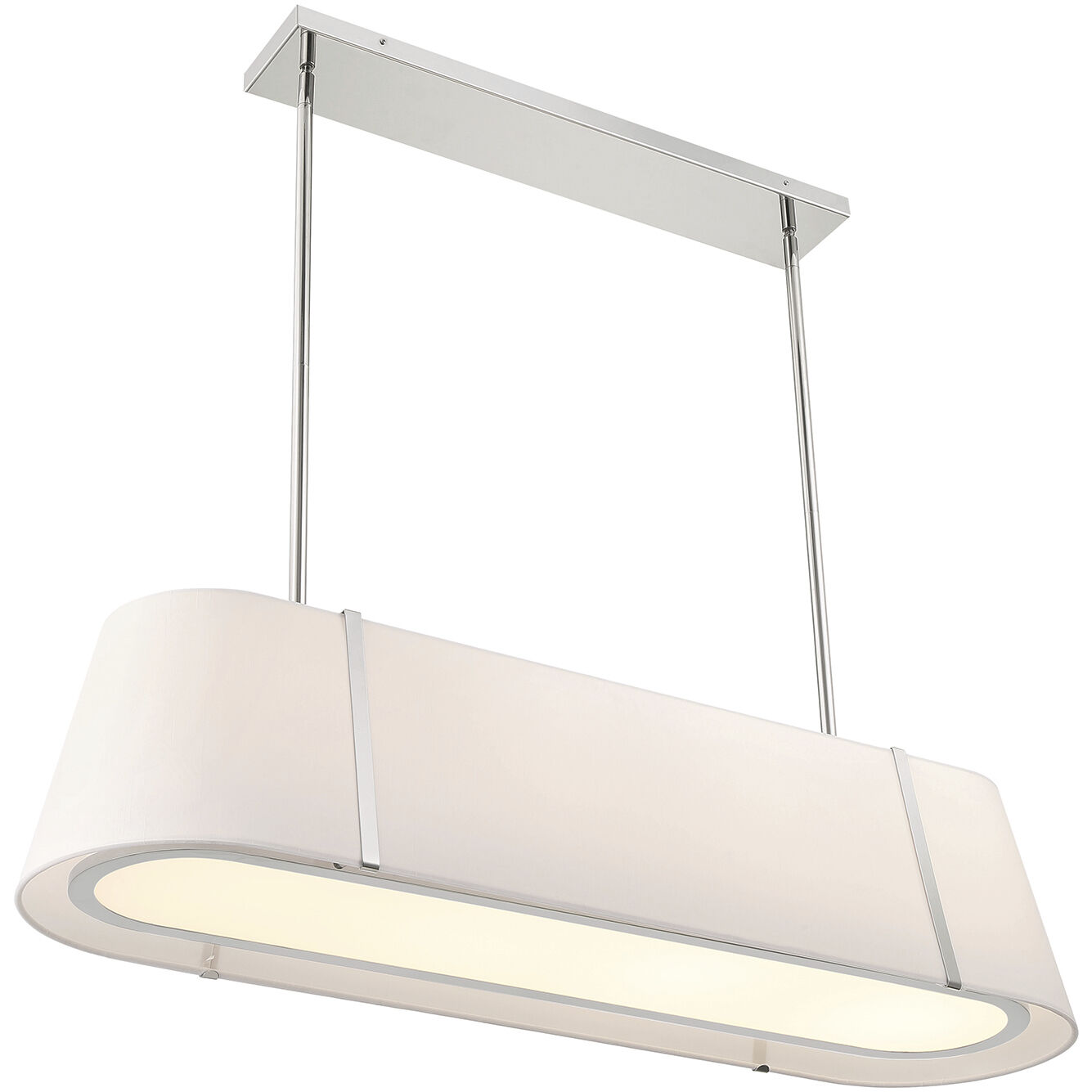 Fulton 4 Light 41.75 inch Polished Nickel Linear Chandelier Ceiling Light