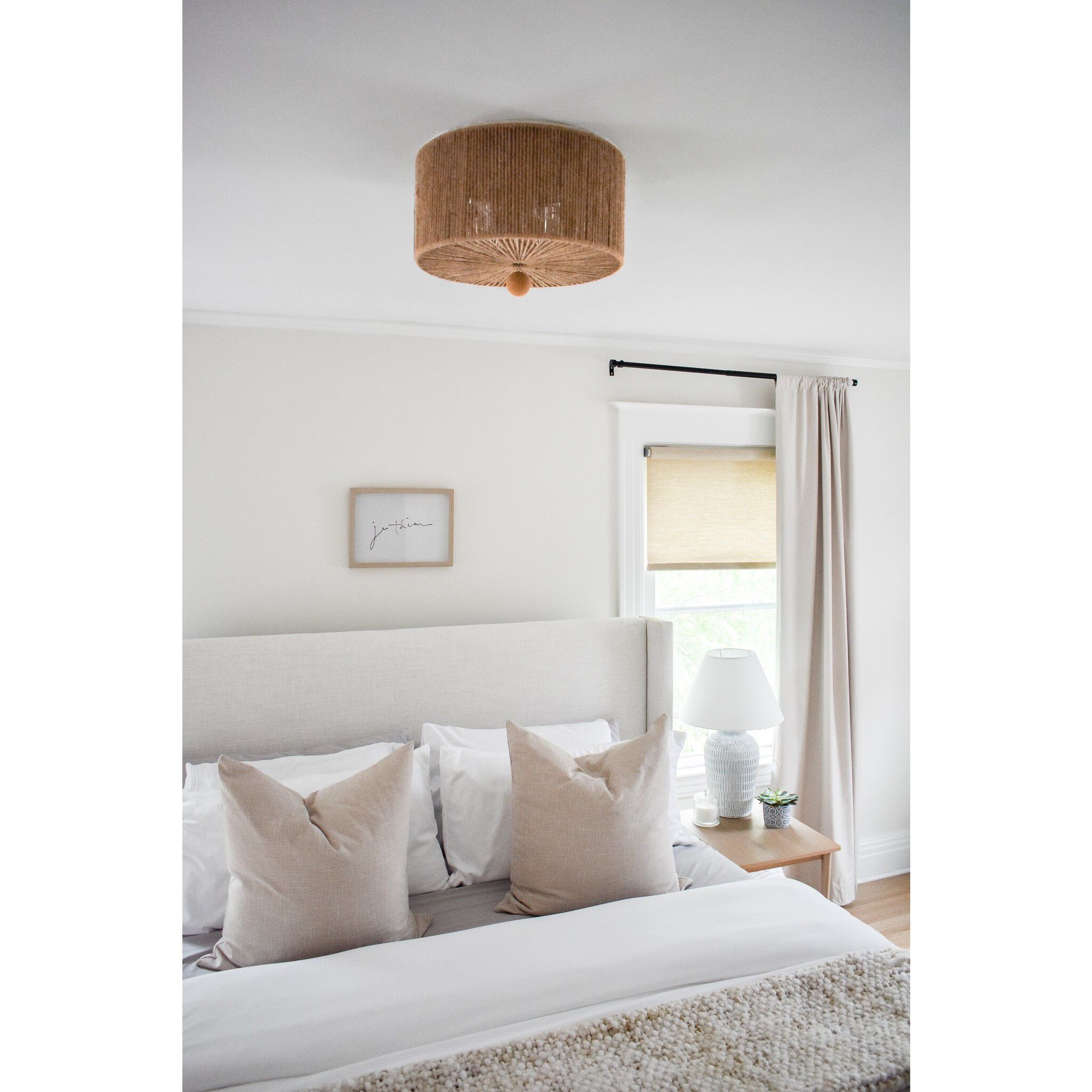 Jessa 3 Light 16 inch Burnished Silver Flush Ceiling Light