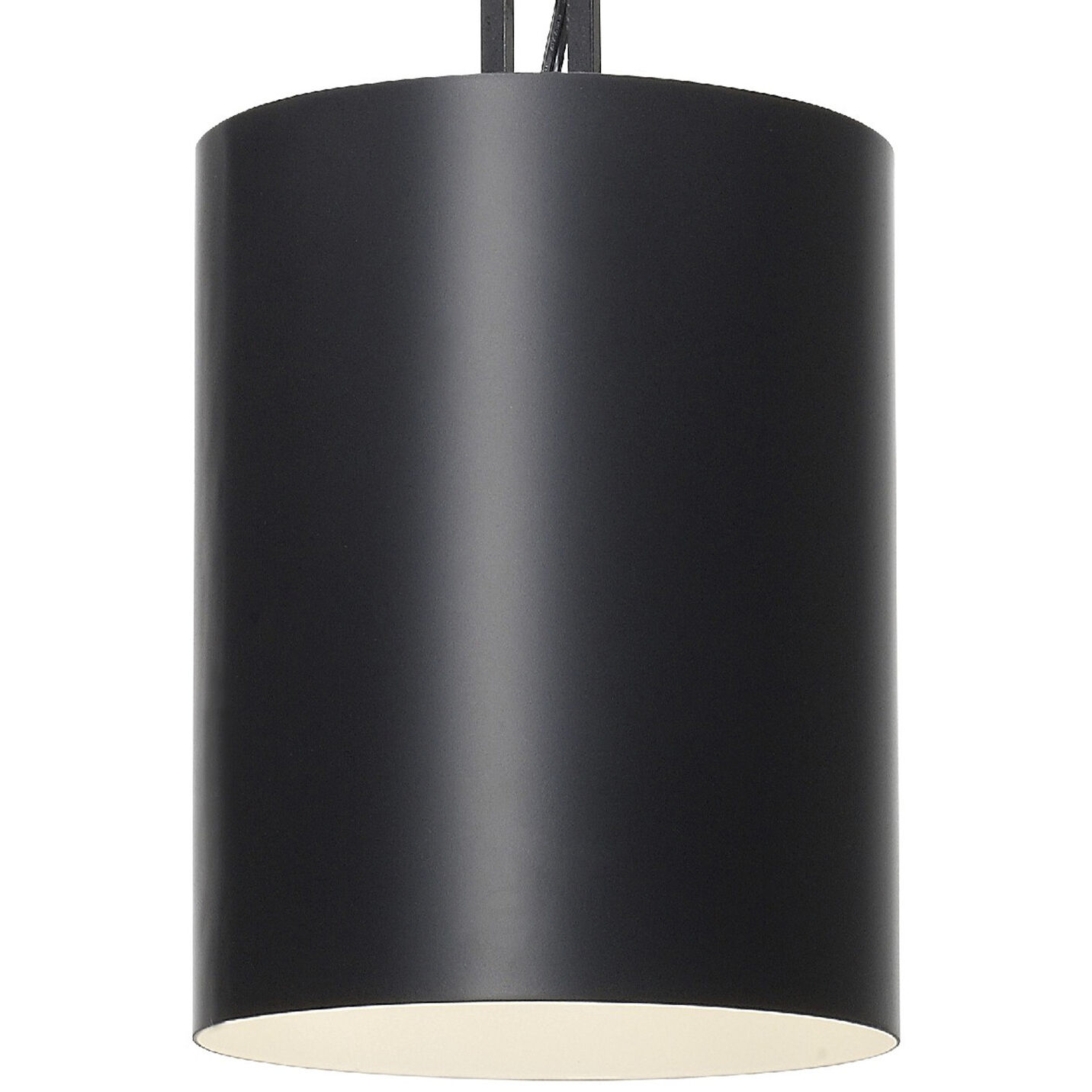 Alston 1 Light 8 inch Matte Black/White Mini Pendant Ceiling Light in Matte Black with White
