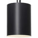 Alston 1 Light 8 inch Matte Black/White Mini Pendant Ceiling Light in Matte Black with White