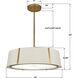 Fulton 6 Light 24 inch Antique Gold Pendant Ceiling Light