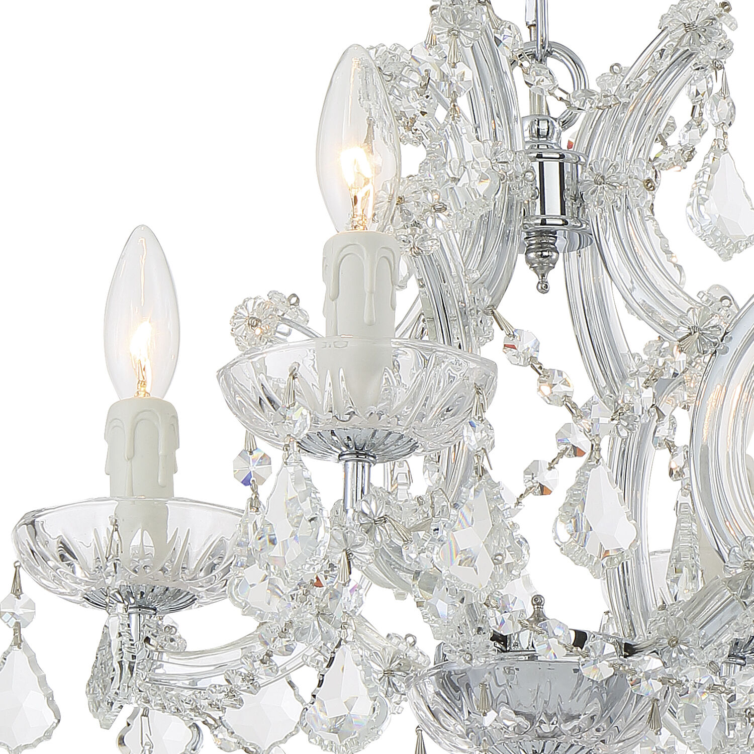Maria Theresa 4 Light 16.5 inch Polished Chrome Mini Chandelier Ceiling Light in Clear Hand Cut