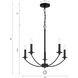 Mila 5 Light 23 inch Black Chandelier Ceiling Light