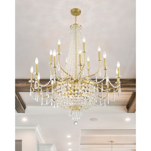 Haywood 22 Light 40 inch Aged Brass Chandelier Ceiling Light