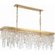 Winfield 6 Light 49 inch Antique Gold Linear Chandelier Ceiling Light