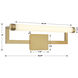 Clinton 1 Light 26.25 inch Vibrant Gold Bathroom Vanity Light Wall Light