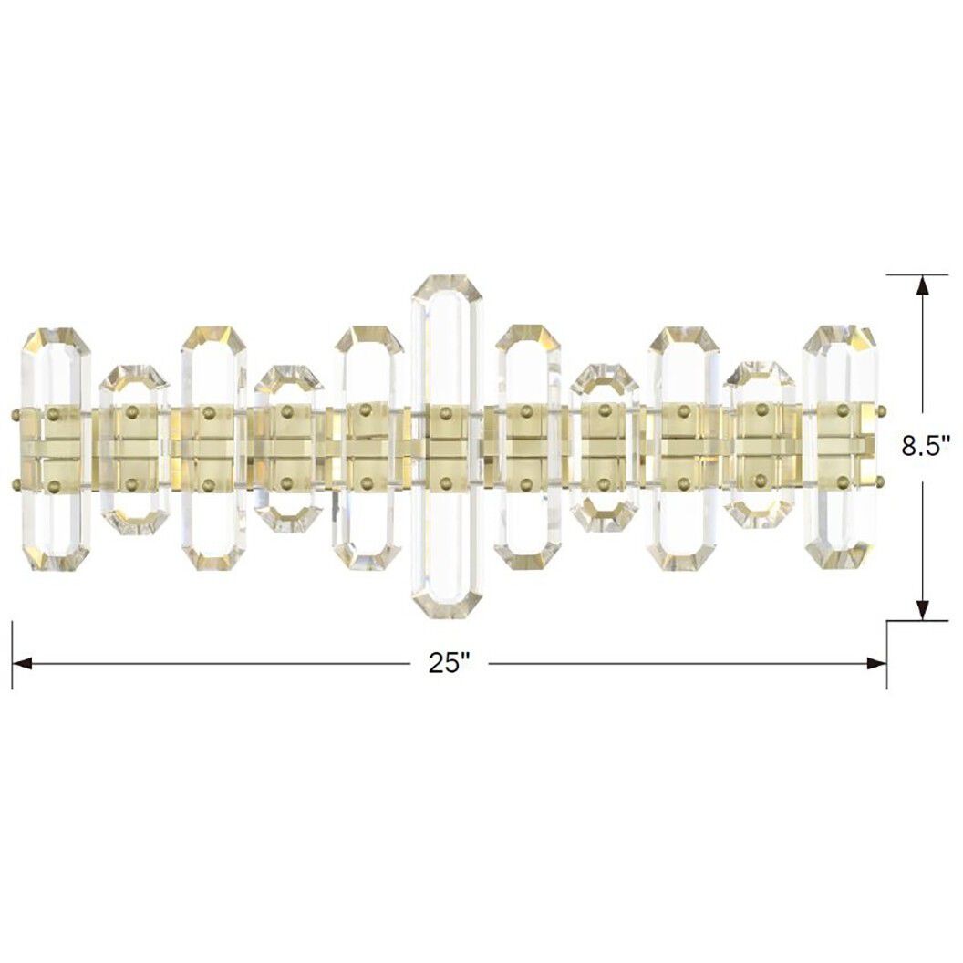 Bolton 3 Light 25.25 inch Aged Brass Bathroom Vanity Light Wall Light