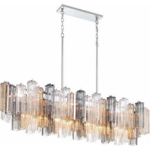 Addis 14 Light 51.75 inch Polished Chrome Chandelier Ceiling Light in Tronchi Glass Autumn