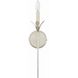 Broche Sconce Wall Light in Antique Silver