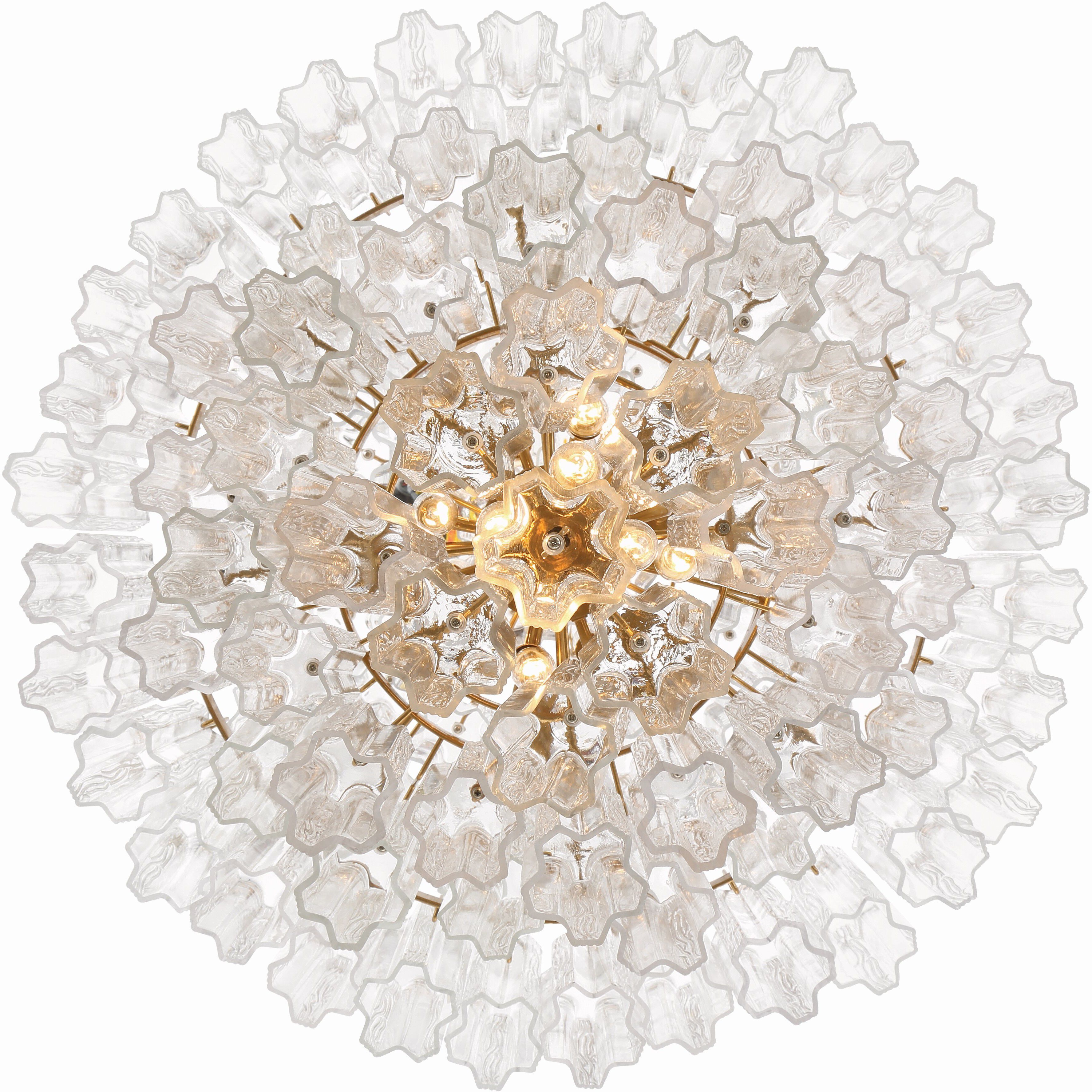 Addis 20 Light 31.5 inch Aged Brass Chandelier Ceiling Light in Tronchi Glass Clear