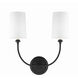 Sylvan Bath Wall Light in Black Forged
