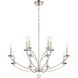Mila 12 Light 32 inch Polished Nickel Chandelier Ceiling Light