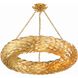 Broche 8 Light 33.5 inch Antique Gold Semi Flush Ceiling Light