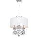 Othello 3 Light 14 inch Polished Chrome Mini Chandelier Ceiling Light in Clear Hand Cut