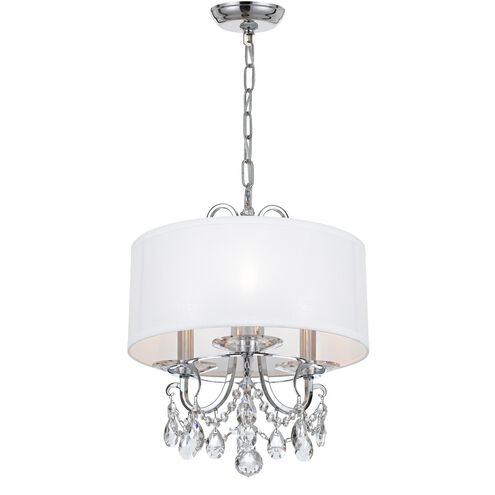 Othello 3 Light 14 inch Polished Chrome Mini Chandelier Ceiling Light in Clear Hand Cut