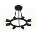 Dakota 8 Light 15 inch Black Semi Flush Ceiling Light