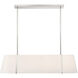Fulton 4 Light 41.75 inch Polished Nickel Linear Chandelier Ceiling Light