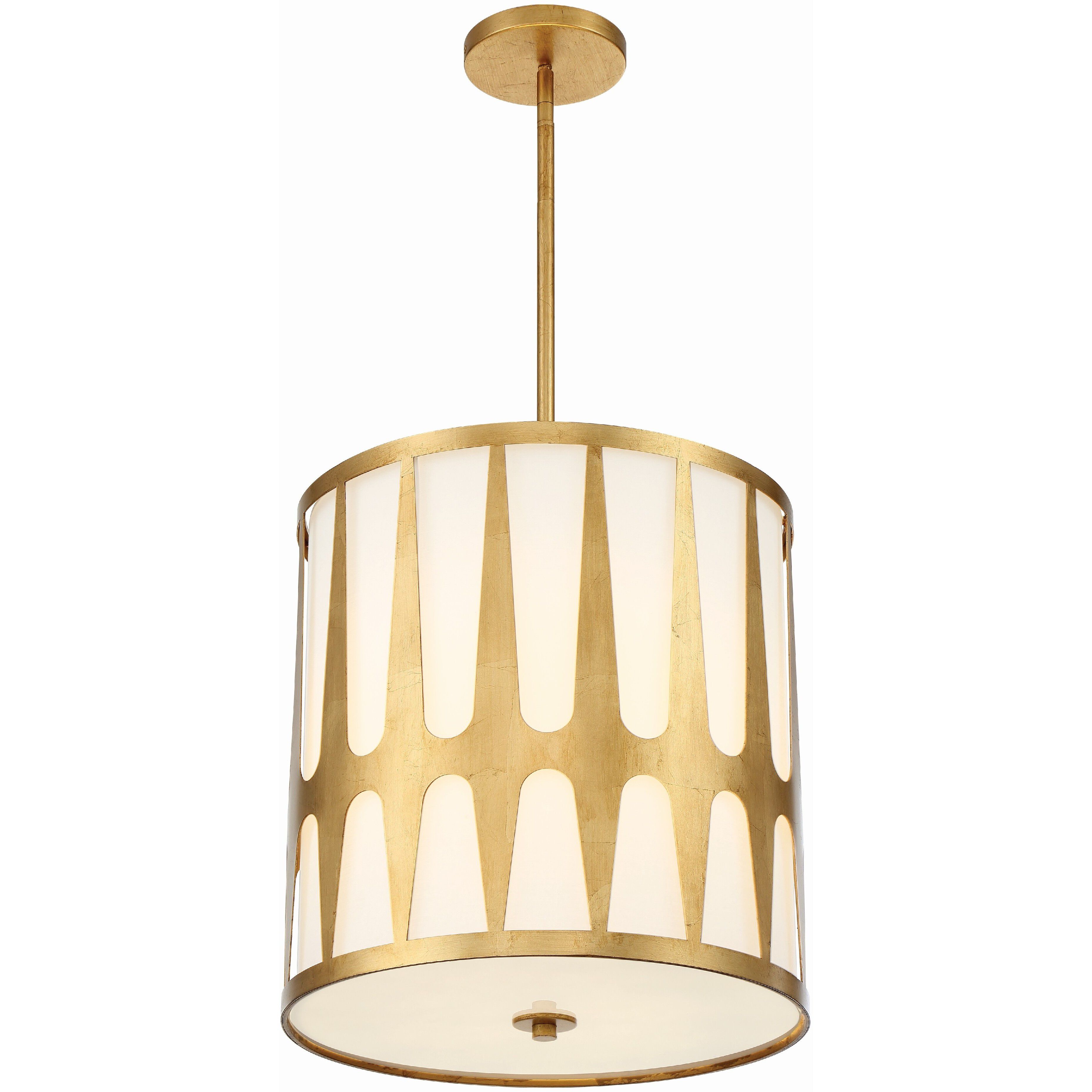 Royston Pendant Ceiling Light in Antique Brass and Black