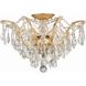 Filmore 5 Light 19 inch Antique Gold Semi Flush Ceiling Light in Clear Hand Cut