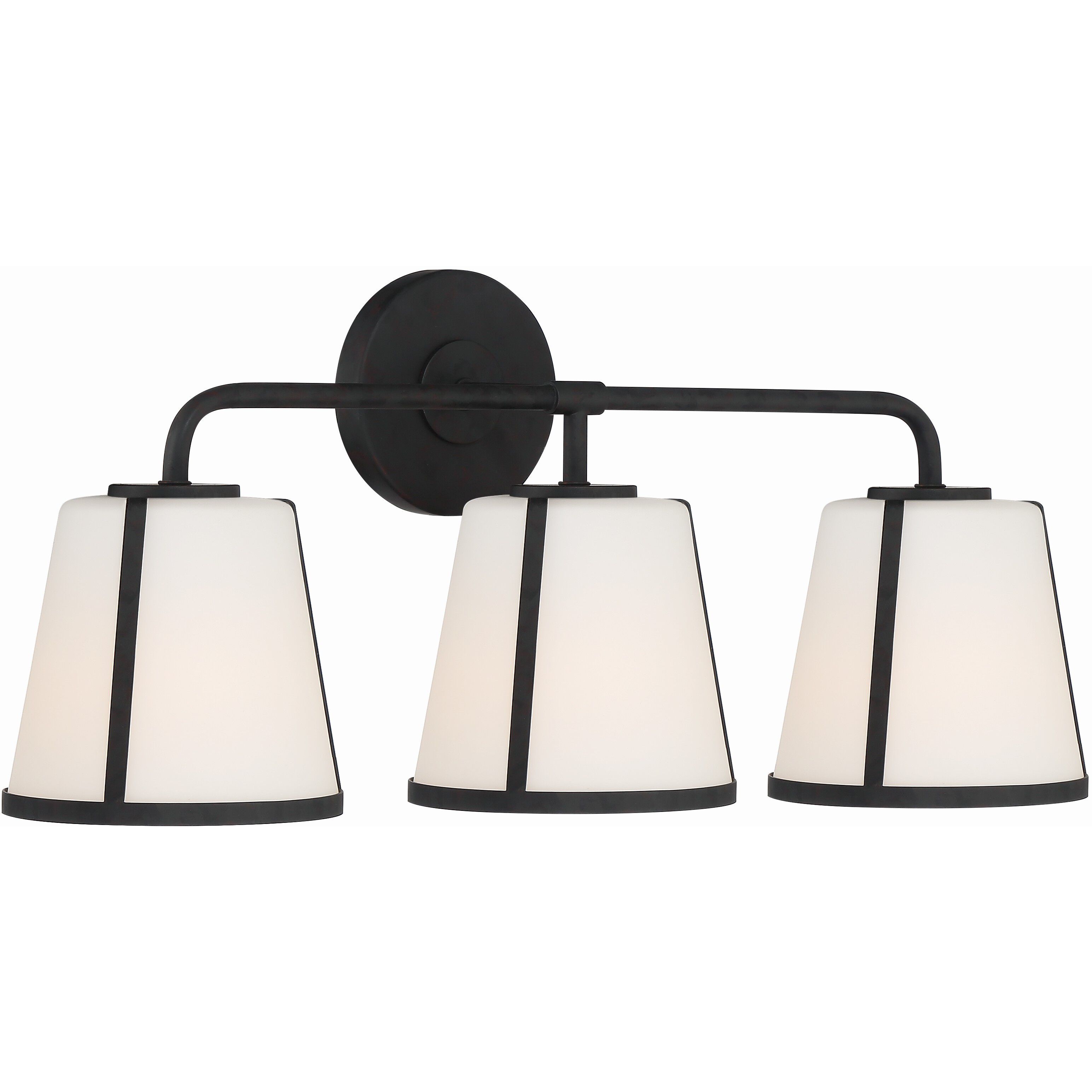 Fulton Bath Vanity Light Wall Light in Black, White