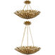 Broche 6 Light 24.5 inch Antique Gold Chandelier Ceiling Light