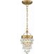 Calypso 1 Light 7.25 inch Vibrant Gold Mini Pendant Ceiling Light
