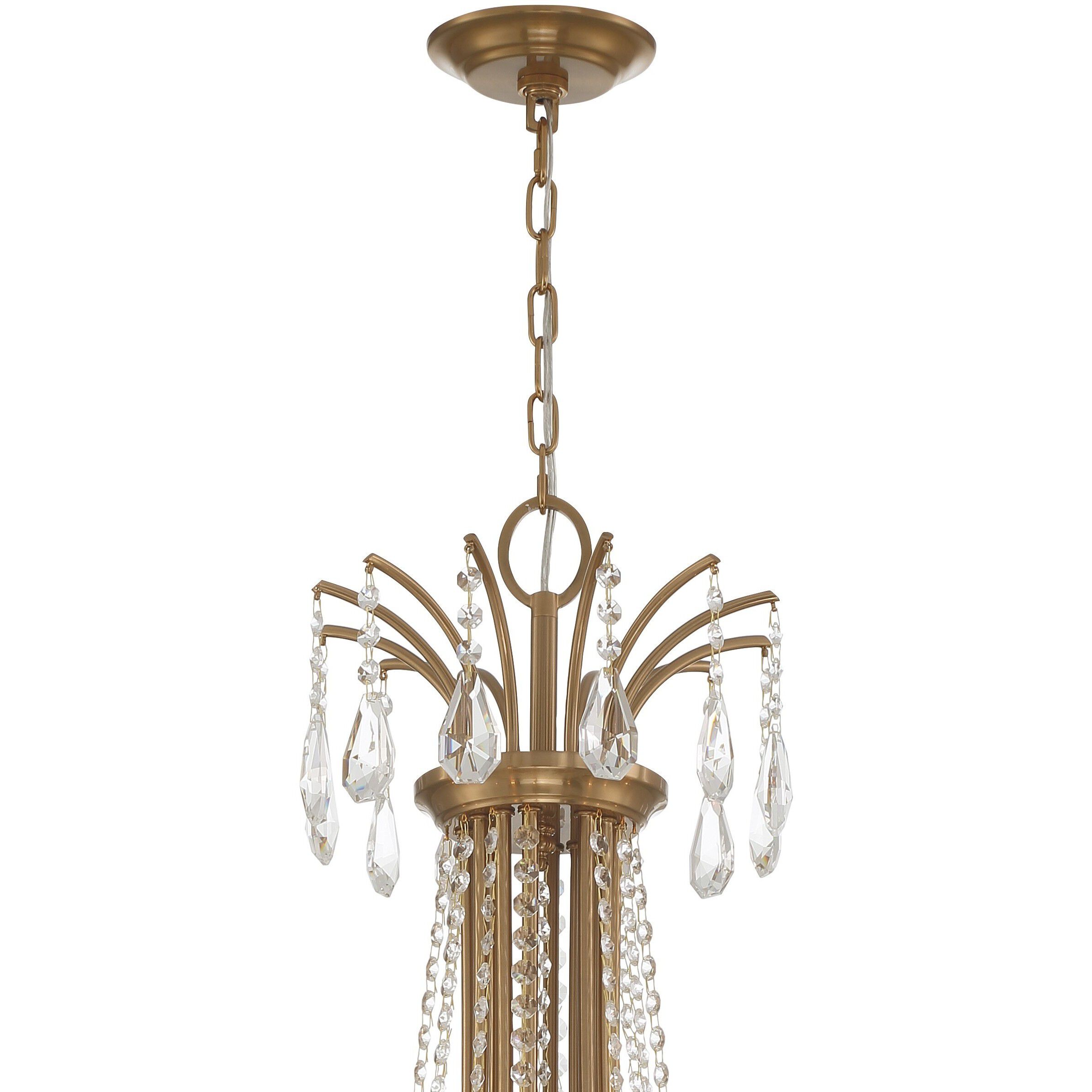 Karrington 12 Light 30 inch Aged Brass Chandelier Ceiling Light