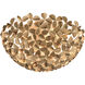 Cora 3 Light 16 inch Soft Gold Flush Ceiling Light