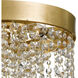 Winham 4 Light 16 inch Antique Gold Flush Ceiling Light in Antique Brass and Black
