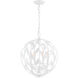 Broche 4 Light 16 inch Matte White Mini Chandelier Ceiling Light