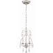 Ashton 3 Light 10 inch Olde Silver Mini Chandelier Ceiling Light in Clear Swarovski Strass
