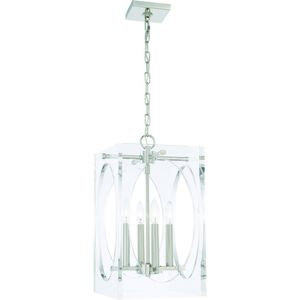 Drake 4 Light 12 inch Polished Nickel Mini Chandelier Ceiling Light