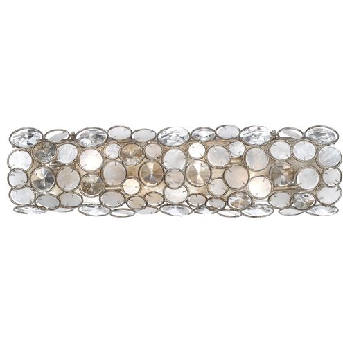 Palla 4 Light 24 inch Antique Silver Bathroom Vanity Light Wall Light