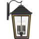Hawkins Wall Sconce Wall Light in Matte Black and Textured Gold