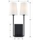 Lena 2 Light 10 inch Black Forged Sconce Wall Light