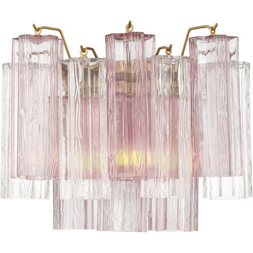 Addis 2 Light 14.5 inch Aged Brass Bath Vanity Light Wall Light in Spring