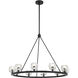 Aragon 10 Light 36 inch Matte Black Chandelier Ceiling Light