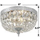 Westbury 2 Light 8 inch Polished Chrome Flush Ceiling Light in Clear Hand Cut