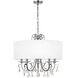Othello 5 Light 24 inch Polished Chrome Chandelier Ceiling Light in Clear Swarovski Strass
