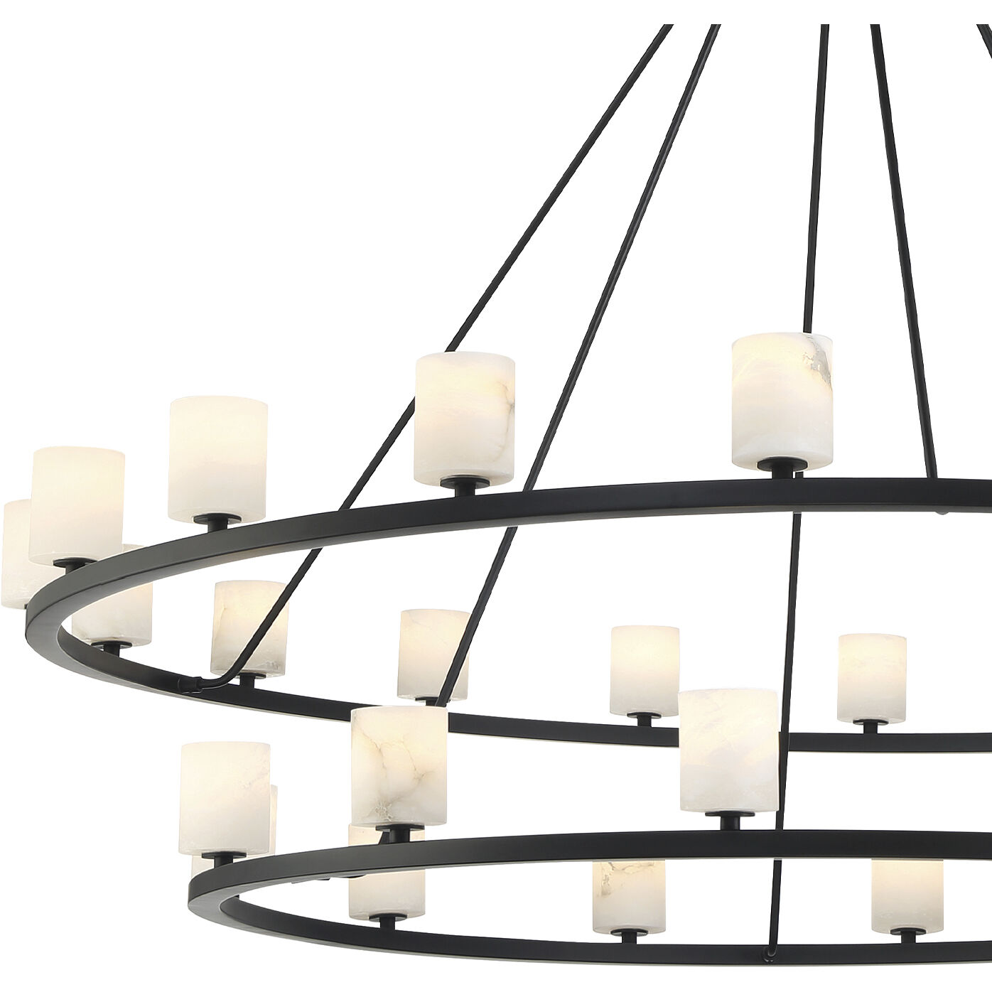 Aragon 30 Light 58.75 inch Matte Black Chandelier Ceiling Light