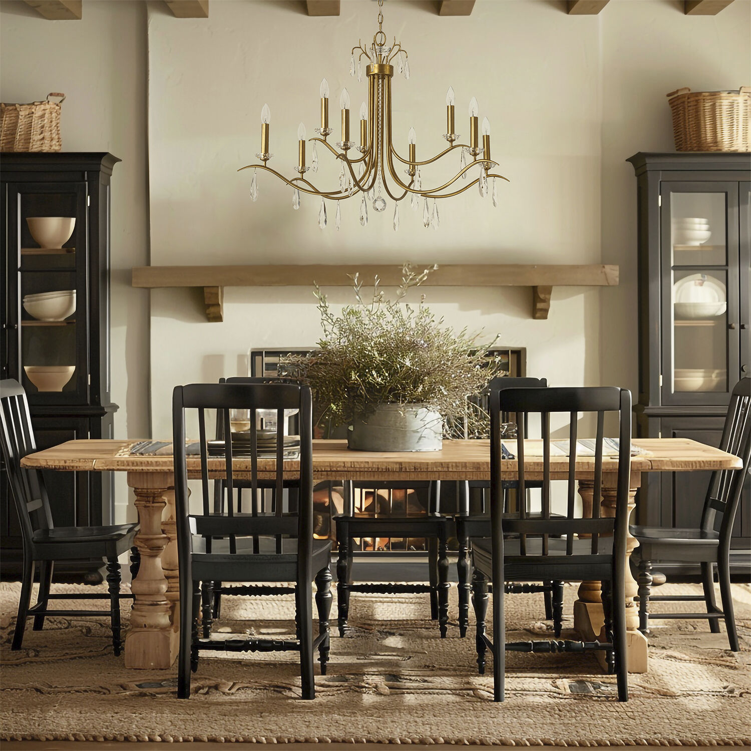 Rollins 9 Light 40 inch Antique Gold Chandelier Ceiling Light