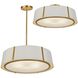 Fulton 6 Light 24 inch Antique Gold Semi Flush Ceiling Light