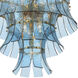Abigail 13 Light 22.25 inch Aged Brass Chandelier Ceiling Light in Blue