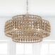 Silas 4 Light 16 inch Burnished Silver Mini Chandelier Ceiling Light