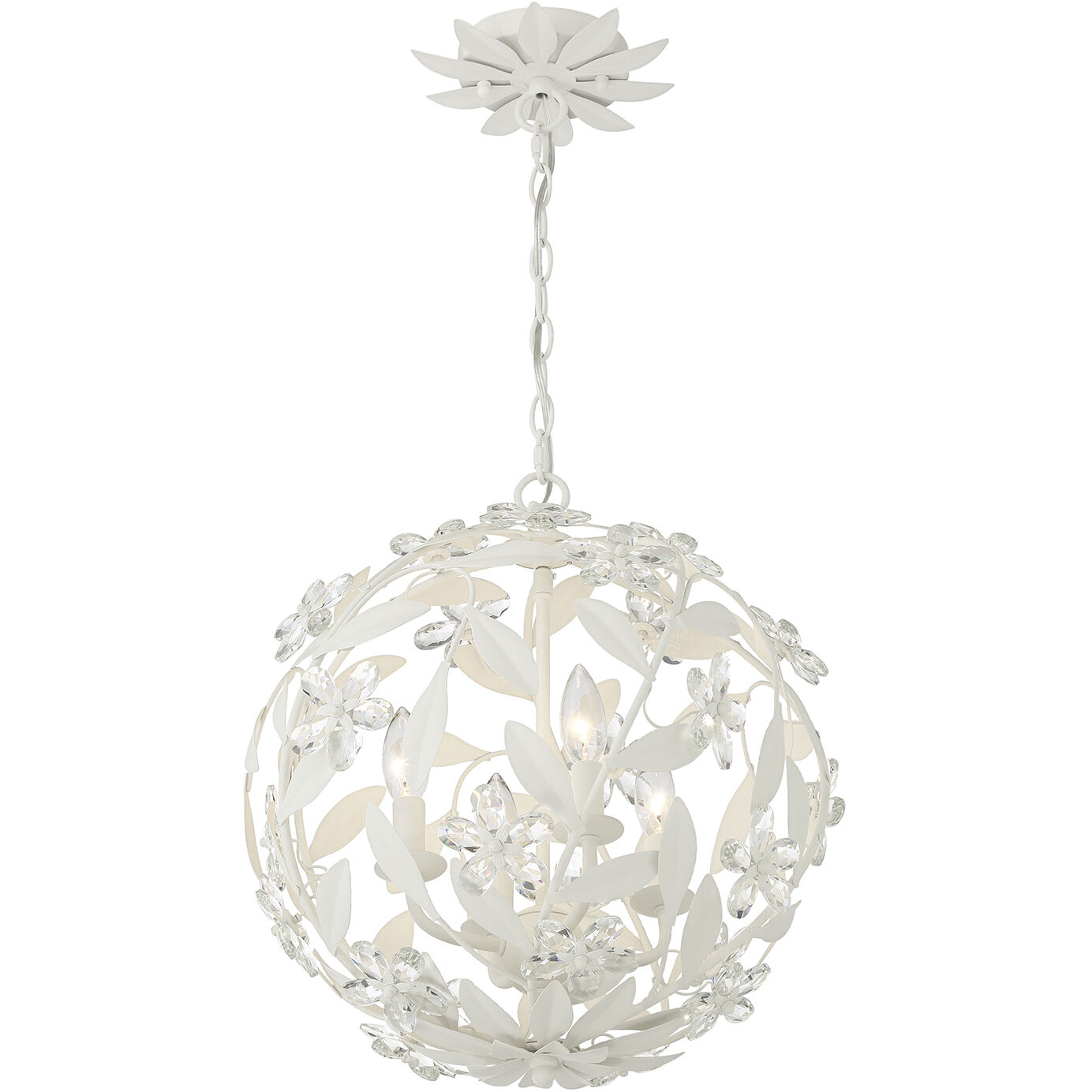 Marselle 4 Light 16.5 inch Matte White Mini Chandelier Ceiling Light